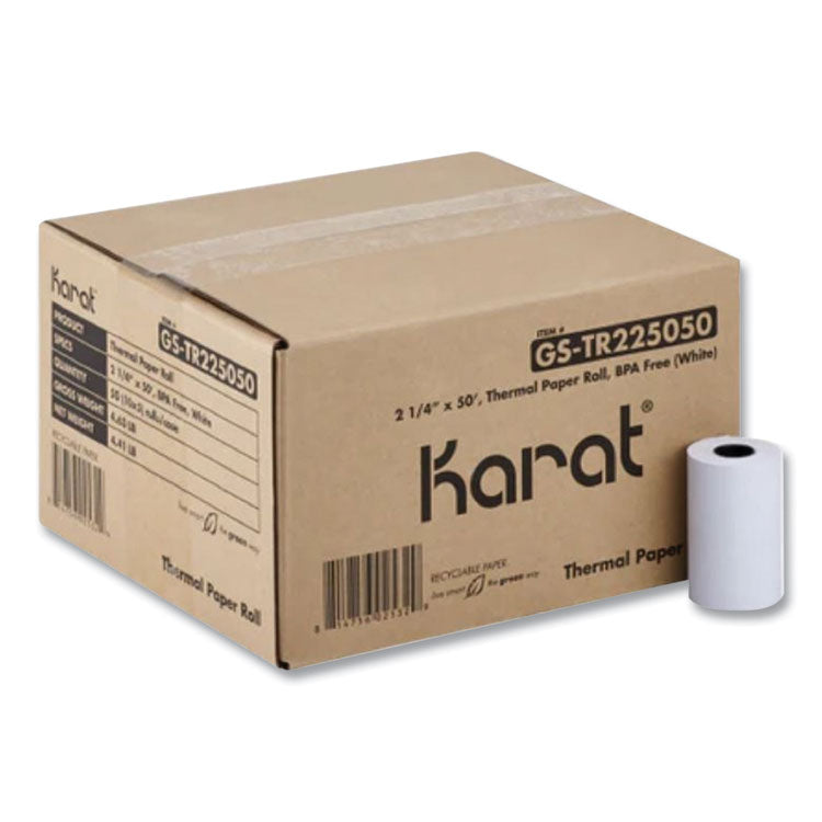 Thermal Paper Rolls, 2.25" x 50 ft, White, 50/Carton 1