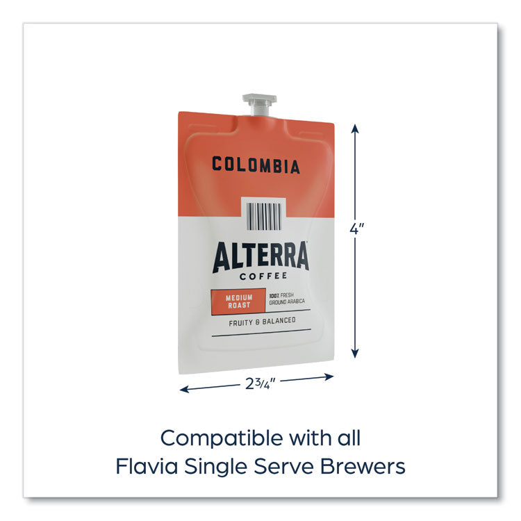 Alterra Columbia Coffee Freshpack, Columbia, 0.28 oz Pouch, 100/Carton 9