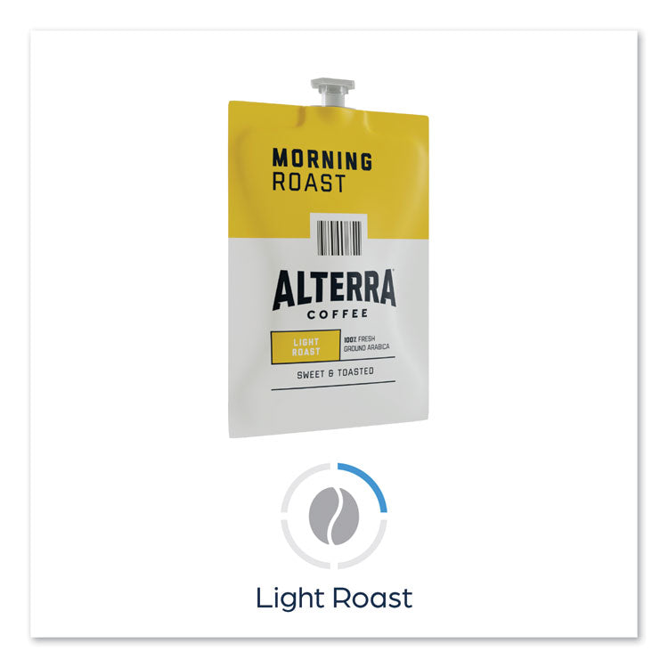 Alterra Morning Roast Coffee Freshpack, Morning Roast, 0.28 oz Pouch, 100/Carton 5