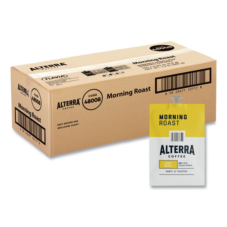 Alterra Morning Roast Coffee Freshpack, Morning Roast, 0.28 oz Pouch, 100/Carton 1