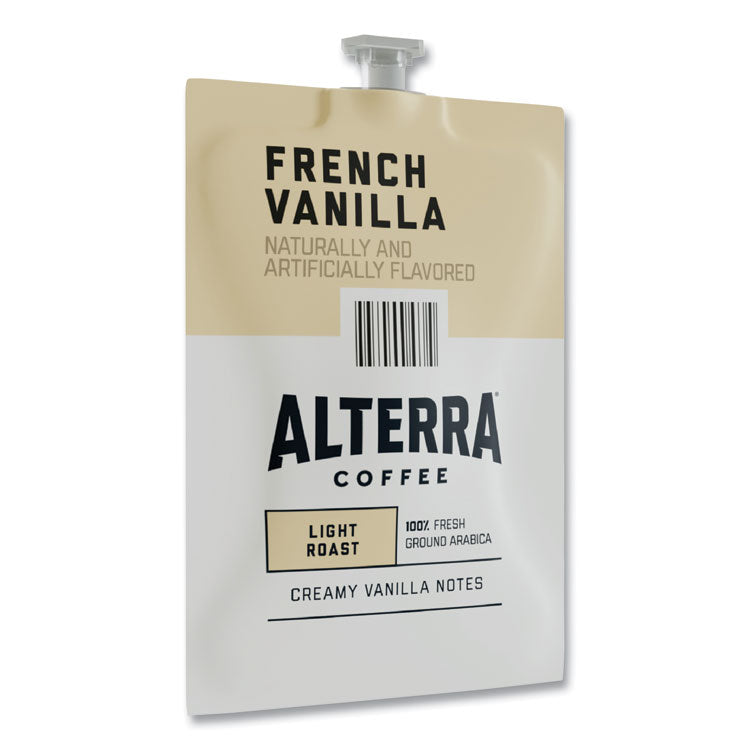 Alterra French Vanilla Coffee Freshpack, French Vanilla, 0.23 oz Pouch, 100/Carton 2