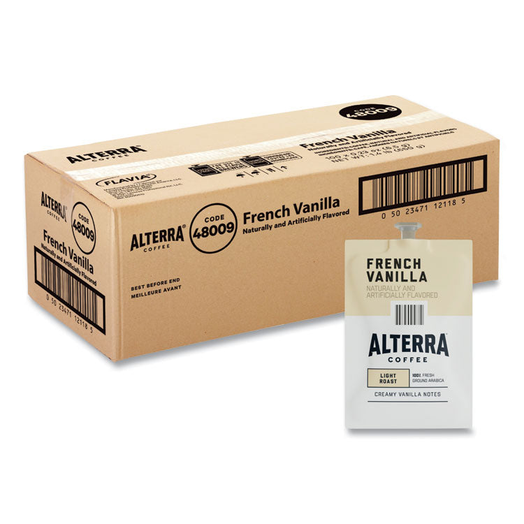 Alterra French Vanilla Coffee Freshpack, French Vanilla, 0.23 oz Pouch, 100/Carton 1