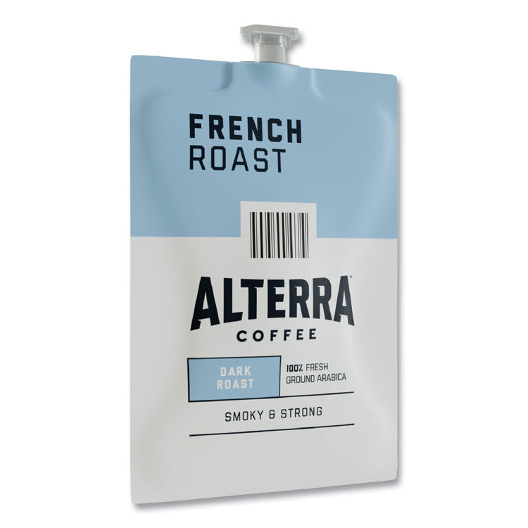 Alterra French Roast Coffee Freshpack, French Roast, 0.32 oz Pouch, 100/Carton 2