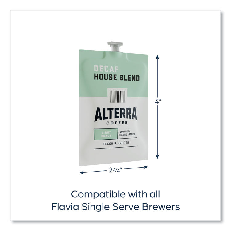 Alterra Decaf House Blend Coffee Freshpack, 0.25 oz Pouch, 100/Carton 3