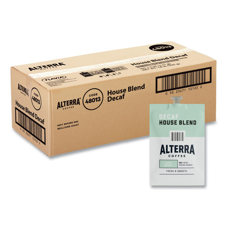 Alterra Decaf House Blend Coffee Freshpack, 0.25 oz Pouch, 100/Carton 1