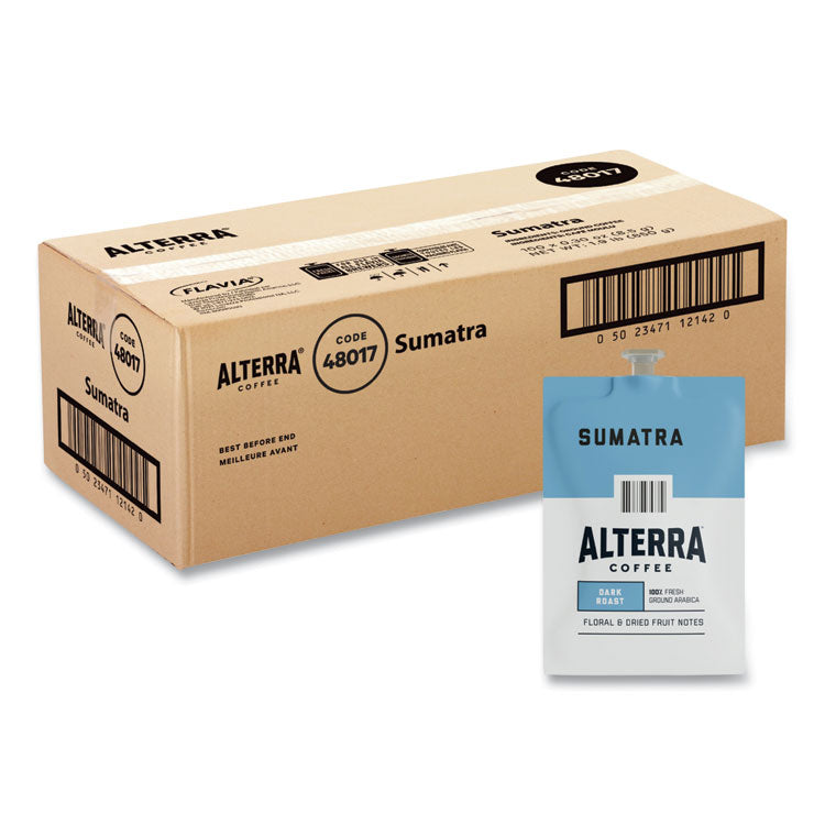 Alterra Sumatra Coffee Freshpack, Sumatra, 0.3 oz Pouch, 100/Carton 1