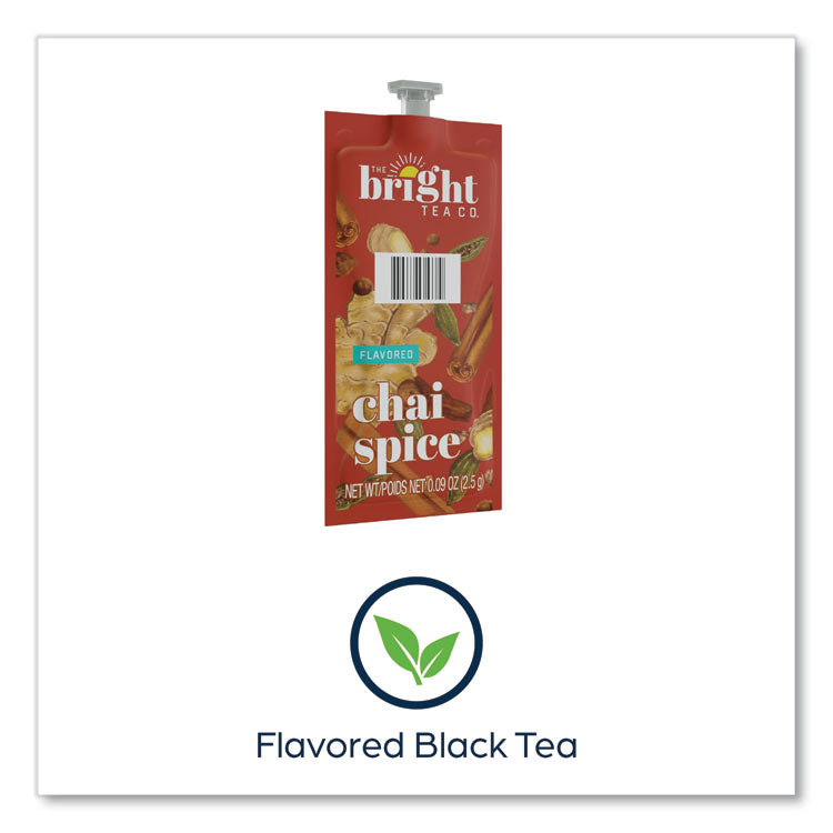 The Bright Tea Co. Chai Spice Black Tea Freshpack, Chai Spice, 0.09 oz Pouch, 100/Carton 4