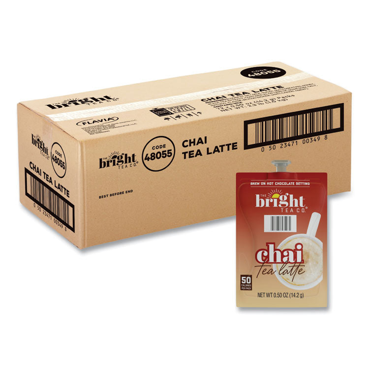 The Bright Tea Co. Chai Tea Latte Freshpack, Chai Latte, 0.5 oz Pouch, 72/Carton 1