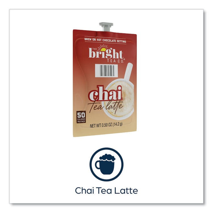 The Bright Tea Co. Chai Tea Latte Freshpack, Chai Latte, 0.5 oz Pouch, 72/Carton 8