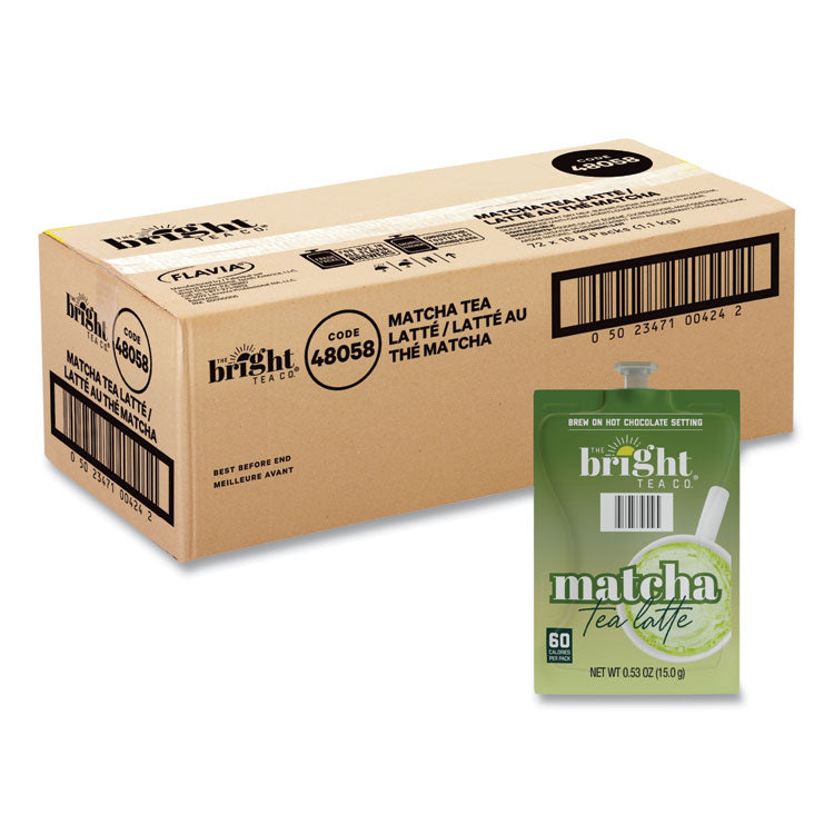 Bright Tea Co. Matcha Latte Freshpack, Matcha Tea Latte, 0.53 oz Pouch, 72/Carton 1