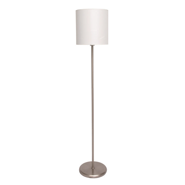 Slim Line Lamp Set, Table 12.63" High and Floor 61.5" High, Silver 2