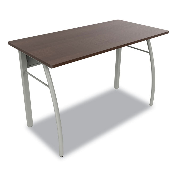 Trento Line Rectangular Desk, 47.25" X 23.63" X 29.5", Mocha/gray 1