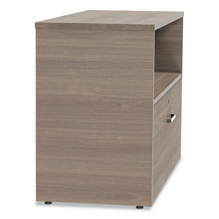 Urban 36" Credenza, Bottom Pedestal, 35.25w X 15.25d X 23.75h, Natural Walnut 2