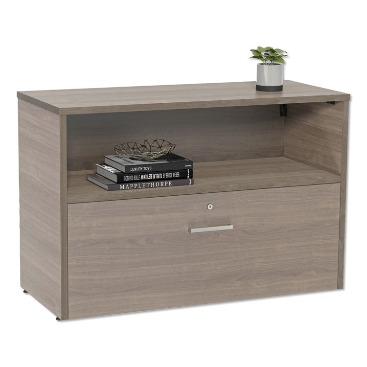 Urban 36" Credenza, Bottom Pedestal, 35.25w X 15.25d X 23.75h, Natural Walnut 1