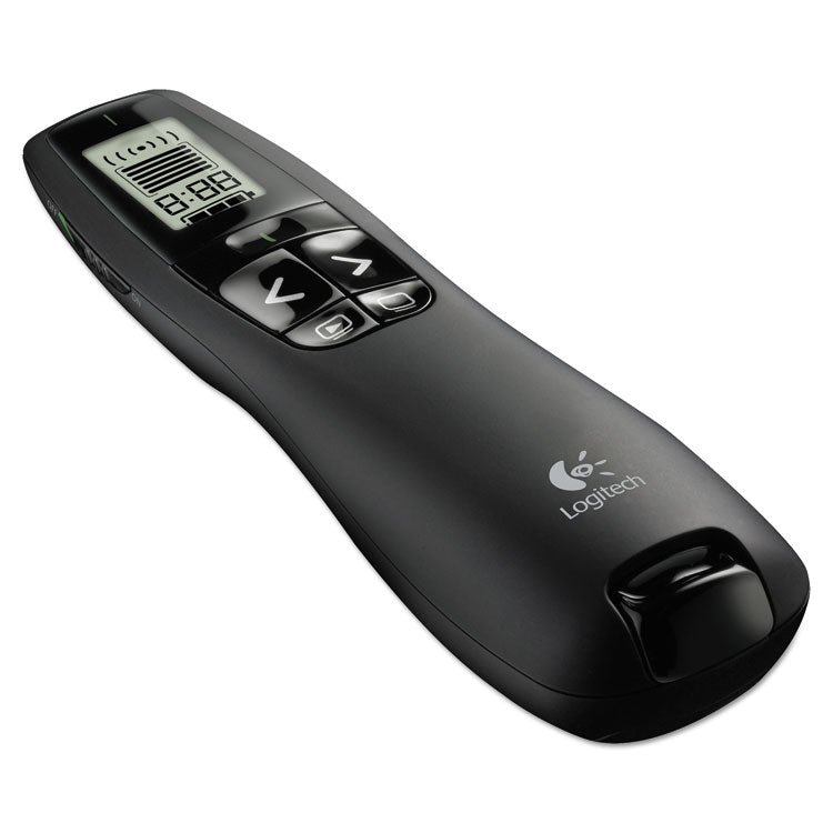 R800 Wireless Laser Presentation Remote W/lcd Display, Class 2, 100 Ft Range, Matte Black 1