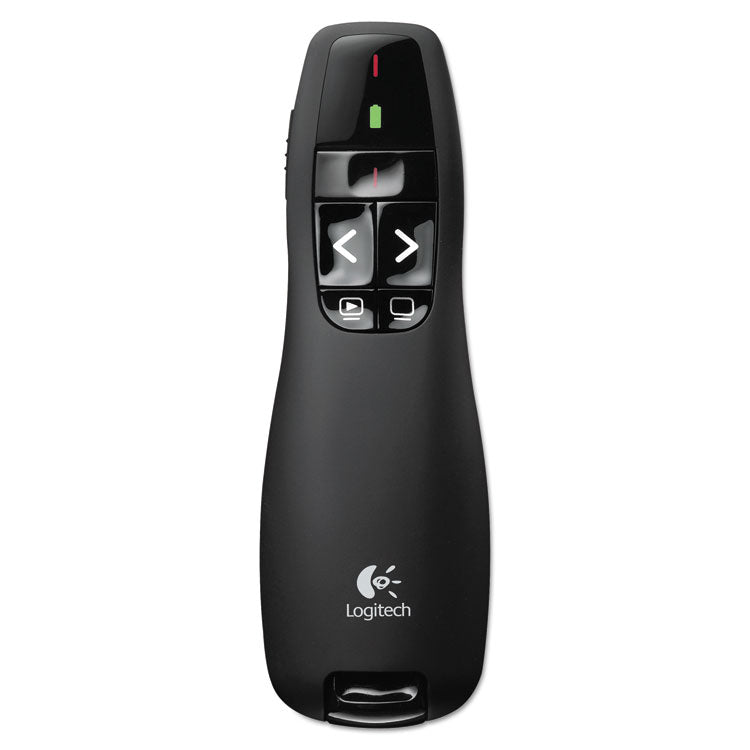 R400 Wireless Presentation Remote With Laser Pointer, Class 2, 50 Ft Range, Matte Black 2