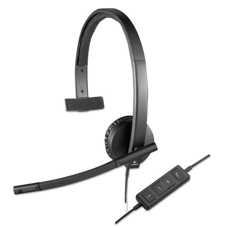 H570e Monaural Over The Head Wired Headset, Black 1