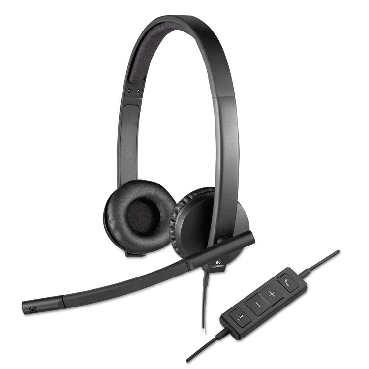 H570e Binaural Over The Head Wired Headset, Black 1