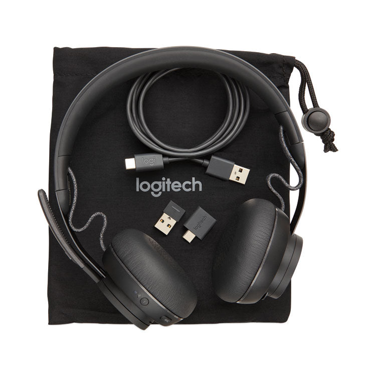 Zone Wireless Plus MSFT Binaural Over The Head Headset, Black 1