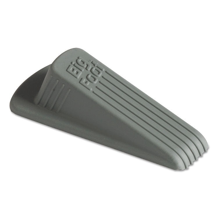 Big Foot Doorstop, No-Slip Rubber, 2.25w X 4.75d X 1.25h, Gray, 12/Box 1