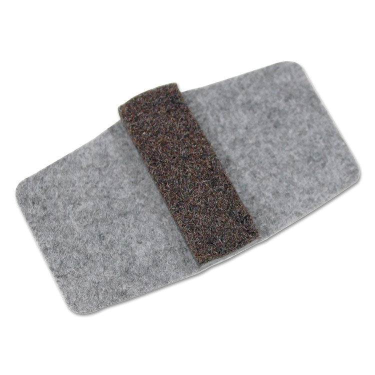 Wrap Around Felt Floor Savers, Rectangular, 7.25 x 1 x 8, Gray/Black, 16/Pack 1