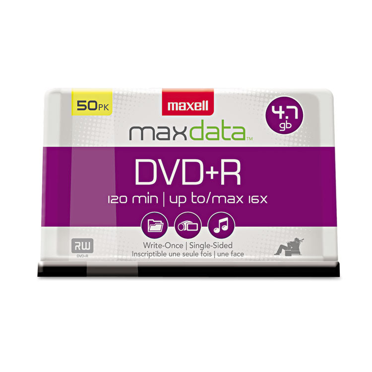 Dvd+r High-Speed Recordable Disc, 4.7 Gb, 16x, Spindle, Silver, 50/pack 1