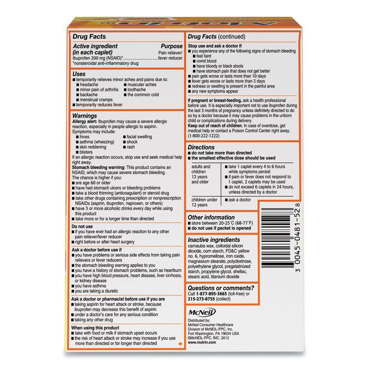 Ibuprofen Tablets, Two-Pack, 50 Packs/box 9