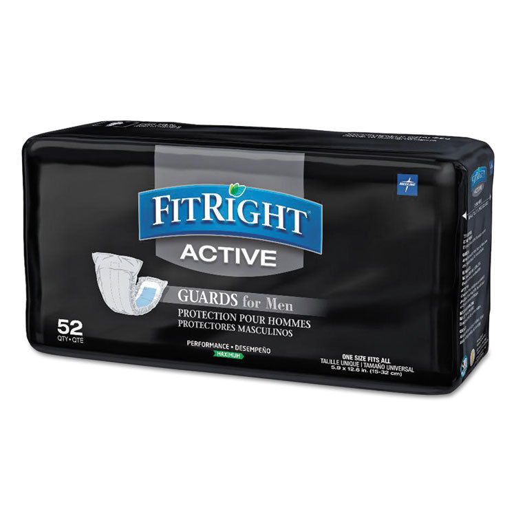 Fitright Active Male Guards, 6" X 11", White, 52/pack, 4 Pack/carton 1