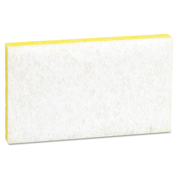 Light-Duty Scrubbing Sponge, #63, 3.6 X 6.1, 0.7" Thick, Yellow/white, 20/carton 2