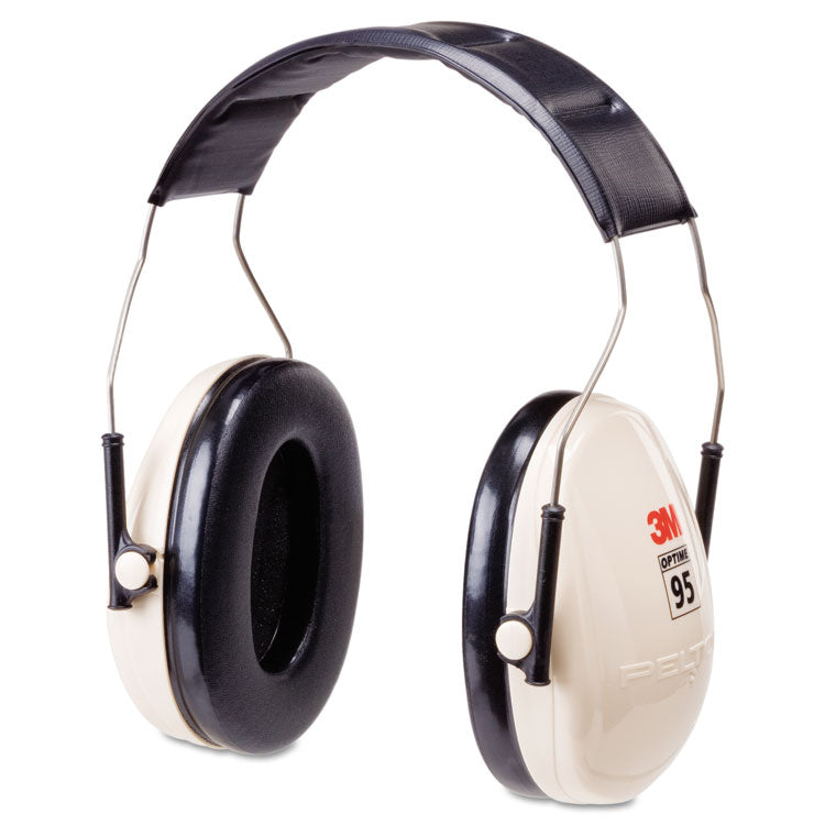 PELTOR OPTIME 95 Low-Profile Folding Ear Muff H6f/V, 21 dB, Beige/Black 1