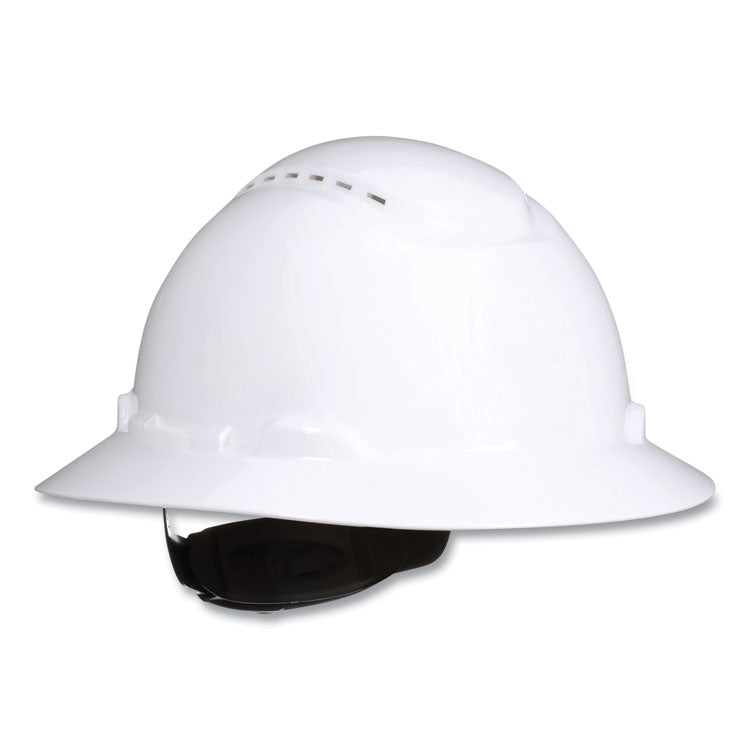 SecureFit H-Series Hard Hats, H-800 Vented Hat with UV Indicator, 4-Point Pressure Diffusion Ratchet Suspension, White 1