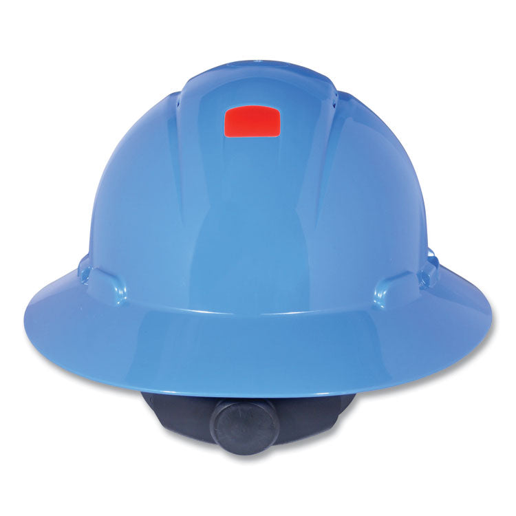 SecureFit H-Series Hard Hats, H-800 Hat with UV Indicator, 4-Point Pressure Diffusion Ratchet Suspension, Blue 1