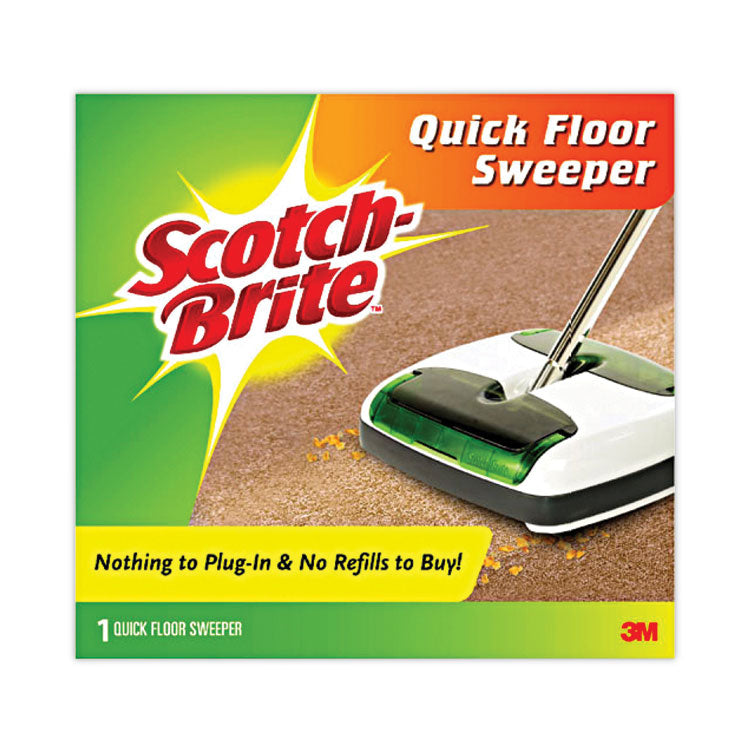 Quick Floor Sweeper, 42" Aluminum Handle, White/gray/green 1