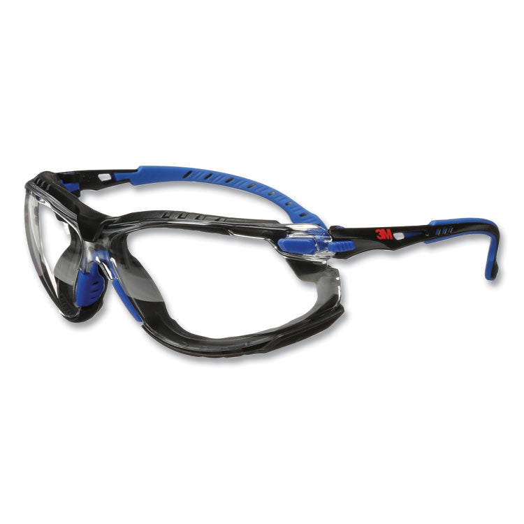 Solus 1000 Series Safety Glasses, Black/Blue Plastic Frame, Clear Polycarbonate Lens 2