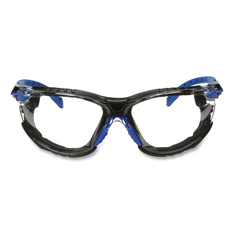 Solus 1000 Series Safety Glasses, Black/Blue Plastic Frame, Clear Polycarbonate Lens 1