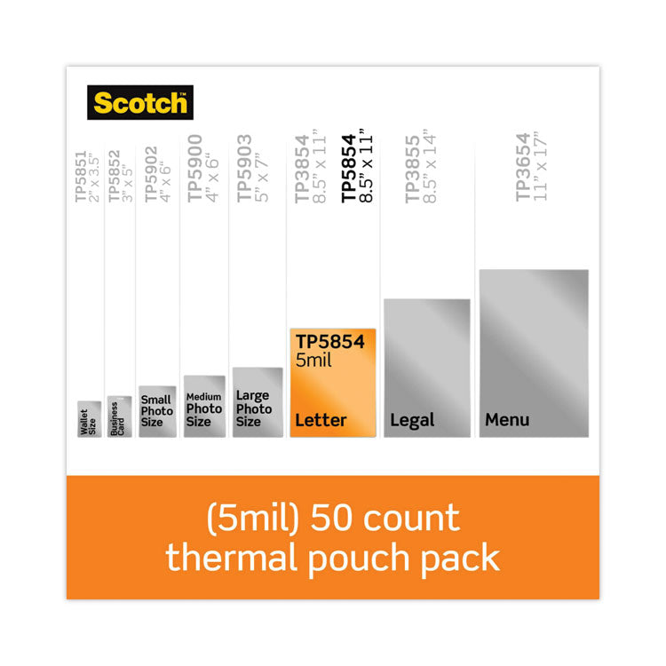 Laminating Pouches, 5 Mil, 9" X 11.5", Gloss Clear, 50/pack 2