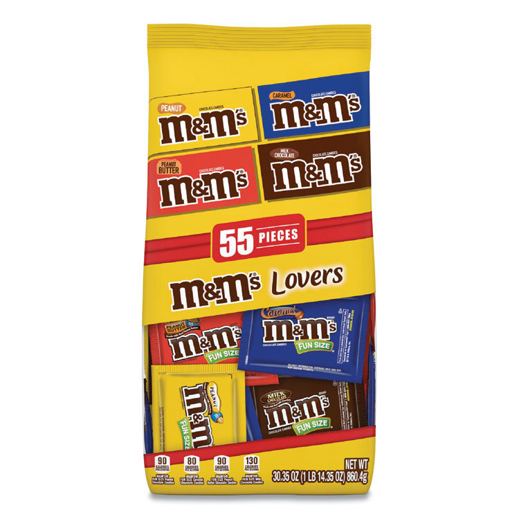 Fun Size Variety Mix, Caramel, Milk Chocolate, Peanut, Peanut Butter Flavors, 30.35 Oz Bag, 55 Packs/bag 1