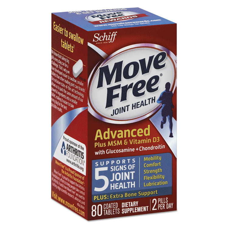 Move Free Advanced Plus Msm And Vitamin D3 Joint Health Tablet, 80 Count, 12/carton 2