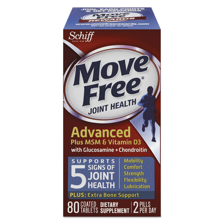 Move Free Advanced Plus Msm And Vitamin D3 Joint Health Tablet, 80 Count, 12/carton 1