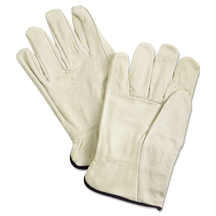 Unlined Pigskin Driver Gloves, Cream, X-Large, 12 Pairs 1