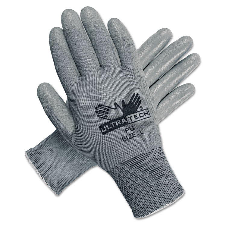 Ultra Tech TaCartonile Dexterity Work Gloves, White/Gray, Large, 12 Pairs 1