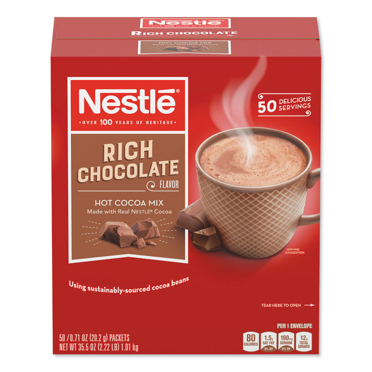 Hot Cocoa Mix, Rich Chocolate, 0.71 Oz Packets, 50/box, 6 Box/carton 1