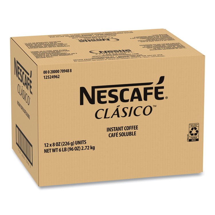 Clasico Dark Roast Instant Coffee, 8 oz, 12/Carton 2