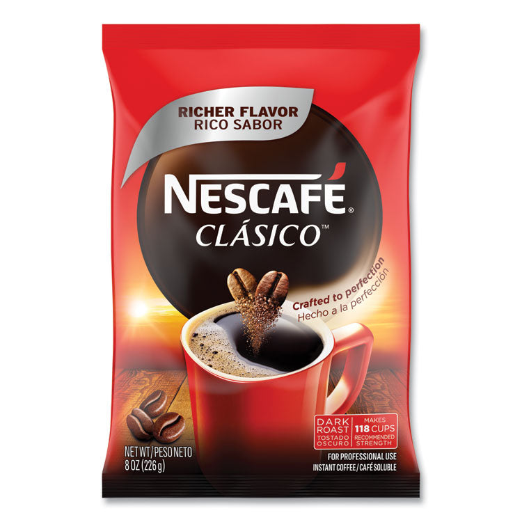 Clasico Dark Roast Instant Coffee, 8 oz, 12/Carton 1