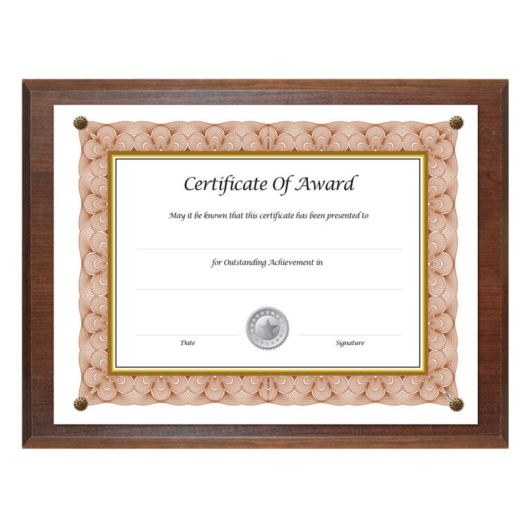 Award-A-Plaque Document Holder, Acrylic/Plastic, 10.5 x 13, Walnut 1