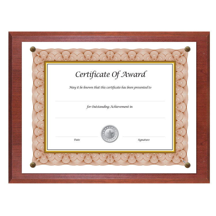 Award-A-Plaque Document Holder, Acrylic/Plastic, 10.5 x 13, Mahogany 1