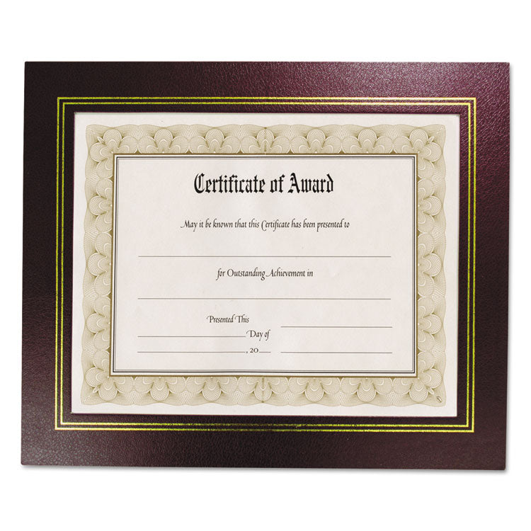 Leatherette Document Frame, 8.5 x 11, Burgundy, Pack of Two 1