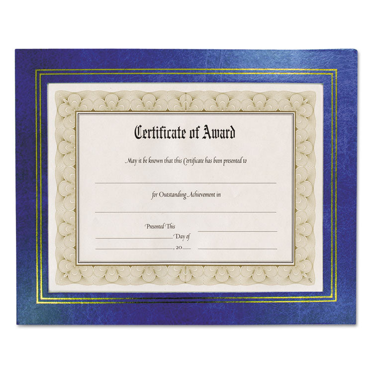 Leatherette Document Frame, 8.5 x 11, Blue, Pack of Two 1