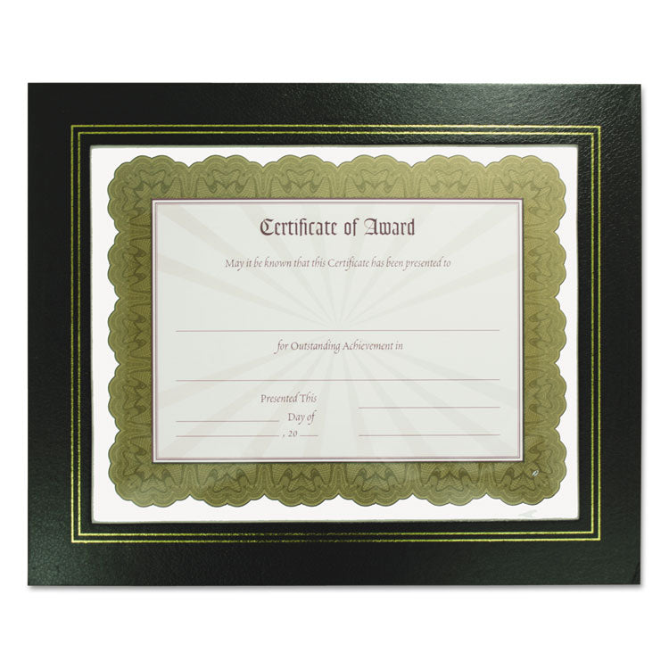 Leatherette Document Frame, 8.5 x 11, Black, Pack of Two 1