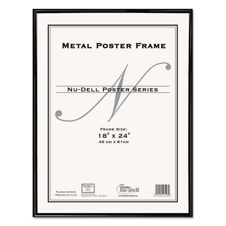 Metal Poster Frame, Plastic Face, 18 X 24, Black 1